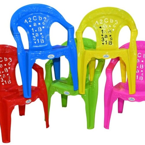 Bright Yellow Plastic Baby Chair