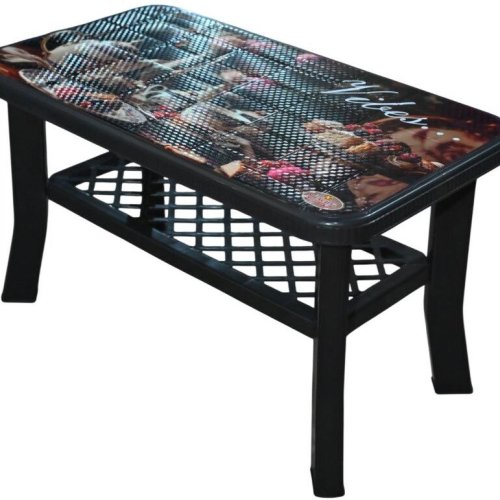 Printed Rectangular Plastic Center Table