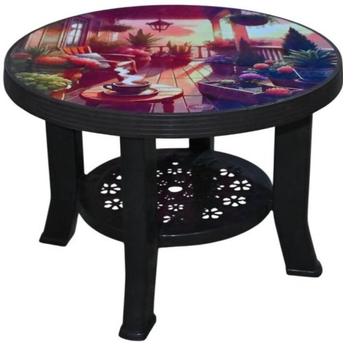 Printed Round Plastic Coffee Table