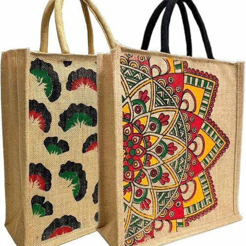 Jute Printed Shopping Bag