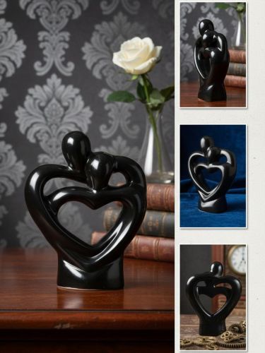 Abstract Heart Couple Ceramic Decor Showpiece