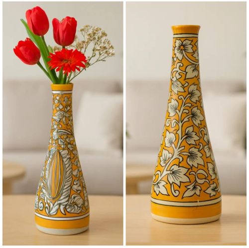Floral Hand Painted Ceramic Flower Vase