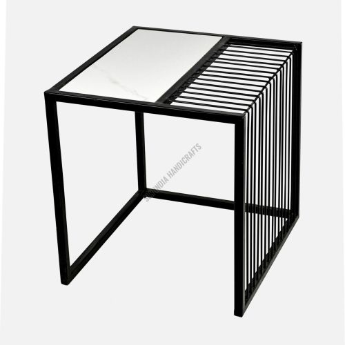Black Powder Coated Metal Frame Side Table