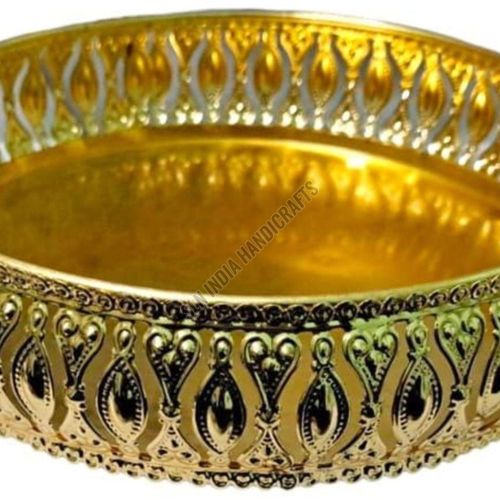 Gold Plated German Silver Serving Tray