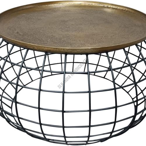 Metal Round Pot Shape Coffee Table