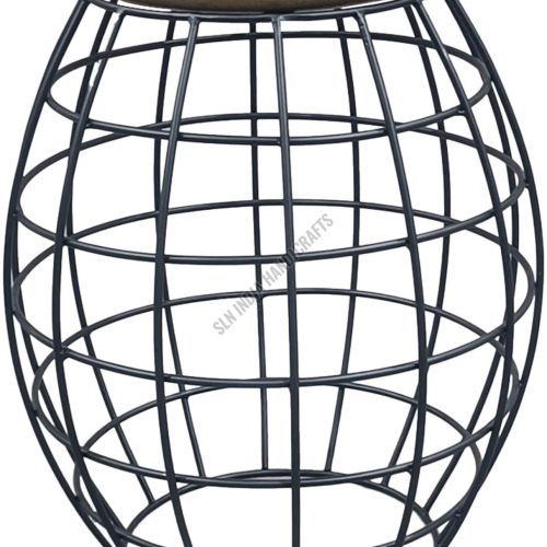 Metallic Pot Shape Side Table