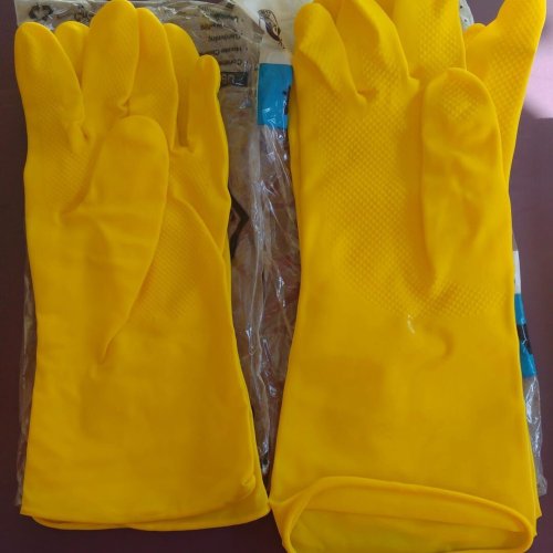 PVC Unsupported Yellow Hand Glove