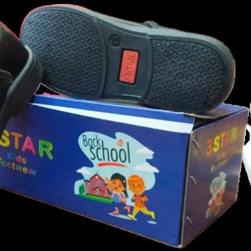 Star Buckle Belly Girl School Shoe