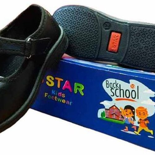 Star Velcro Belly Girl School Shoe