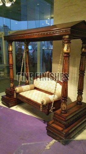 Classic Handcrafted Wooden Indoor Jhula Swing