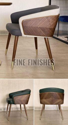Designer Veneer Upholstered Wooden Chair