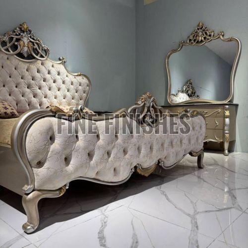 Marble Pattern Tufted Bed Panel