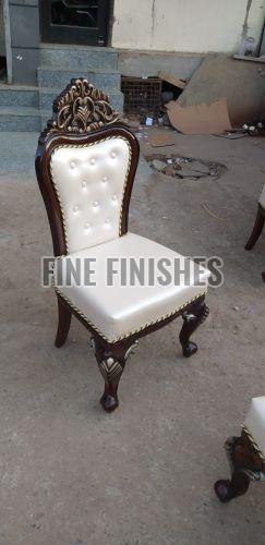 Royal Button Back Wooden Dining Chair