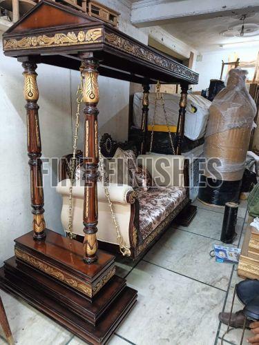 Royal Carved Wooden Rooftop Swing