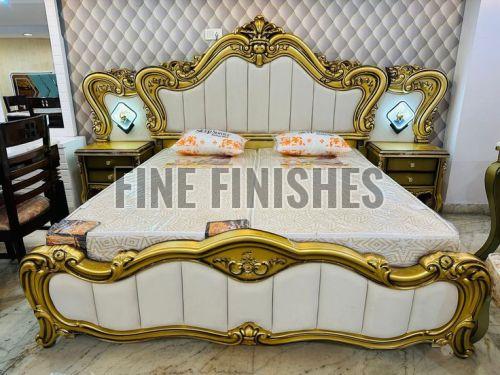 Royal Double Headboard Wooden King Size Bed