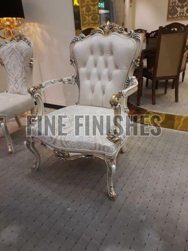Royal Hand Carved High Back Accent Chair