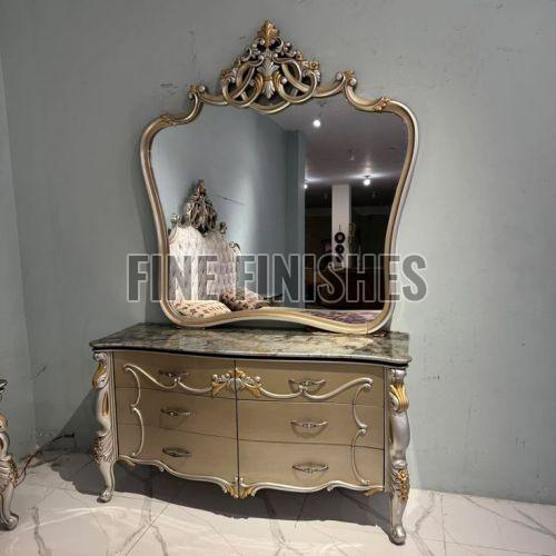 Royal Luxury Wooden Dressing Table with Mirror