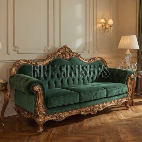 Royal Tufted Classic Wooden Sofa