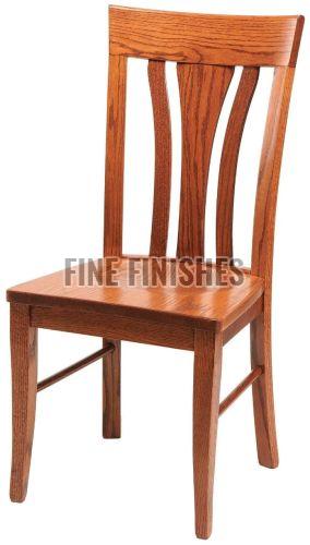 Vertical Slat Backrest Wooden Chair
