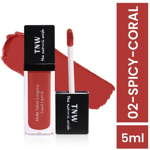 TNW Matte Velvet Spicy Coral Liquid Lipstick