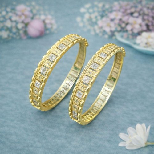 Artificial Gold Plated Diamond Bangles