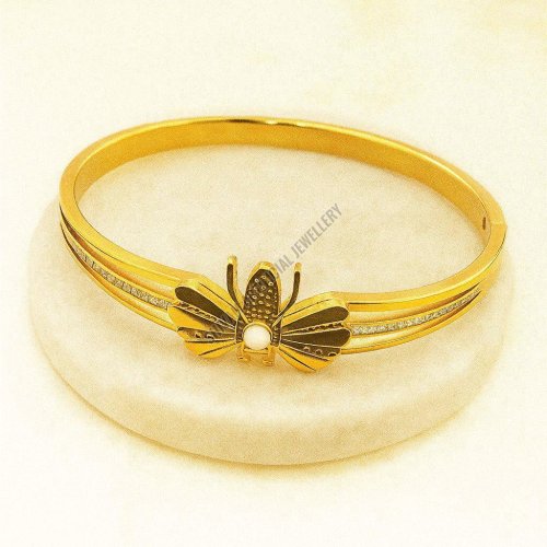 Butterfly Design Crystal Studded Bangle