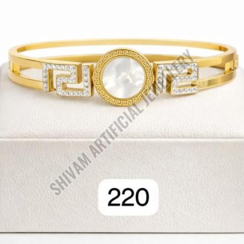 Classic Mother of Pearl Greek Pattern Kada