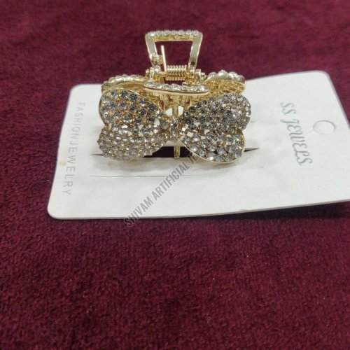 Crystal Bow Shape Hair Claw Clip