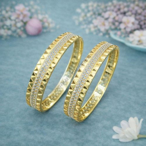 Dual Tone Diamond Dust Bangles