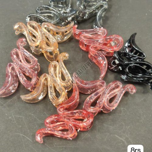 Glossy Acrylic Swirl Hair Claw Clip