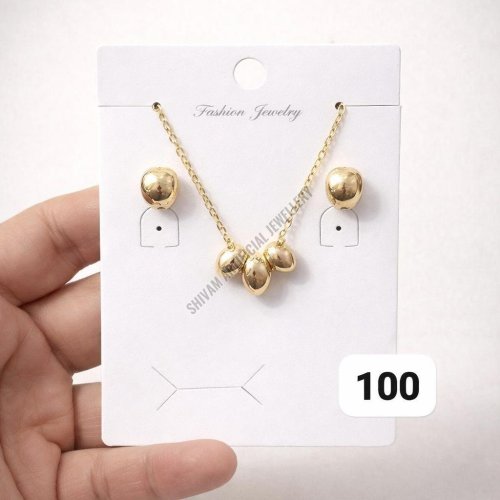 Minimalist Gold Plated Necklace Set