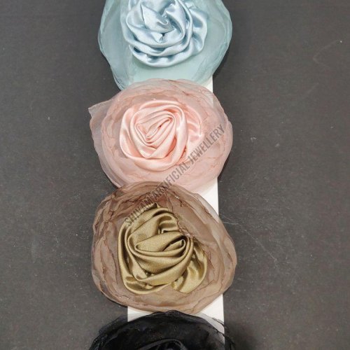 Organza Rose Fabric Hair Clip
