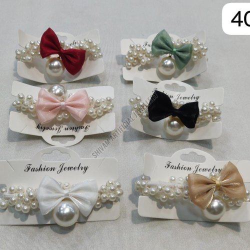 Pearl Bow Hair Clip