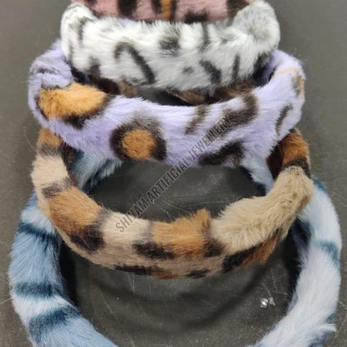 Plush Faux Fur Leopard Print Headband