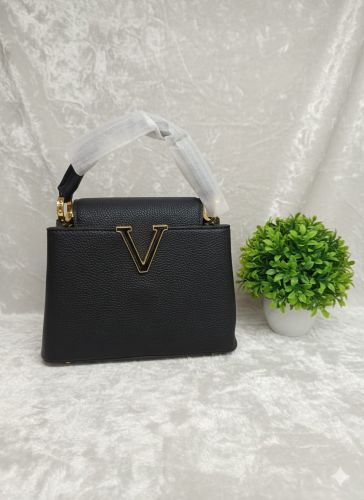 Black Premium Leather Ladies Bag