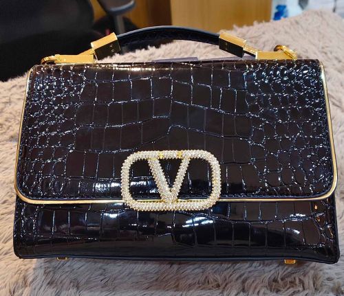 Black PU Leather Bag for Women