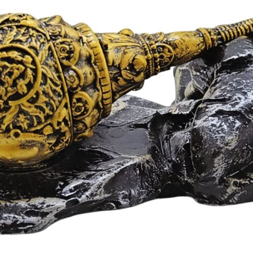 Antique Golden Feng Shui Conch Shankh Showpiece