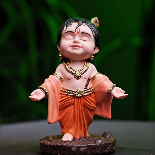 Divine Baby Krishna Blessing Art Figurine