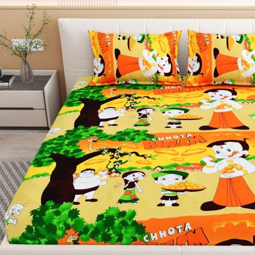 Multicolor Printed Cotton Bed Sheet