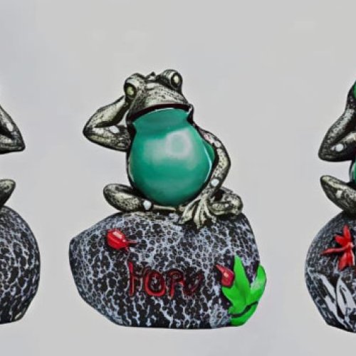 Three Wise Frog Decorative Table Figurines