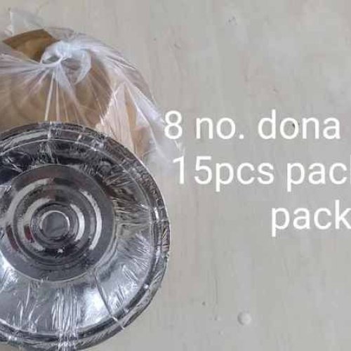 8 Inch Disposable Silver Paper Dona