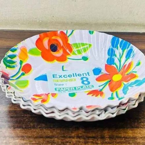 Printed Round Disposable Plate