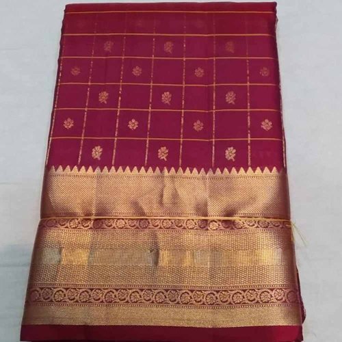 Checked Kanchipuram Silk Saree