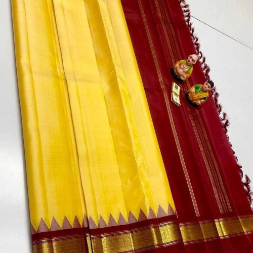 Plain Body Kanchipuram Saree