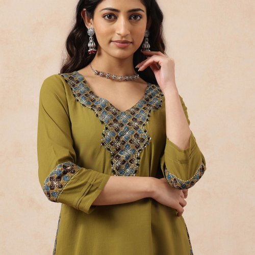 Cotton Premium Kurti Pant Set