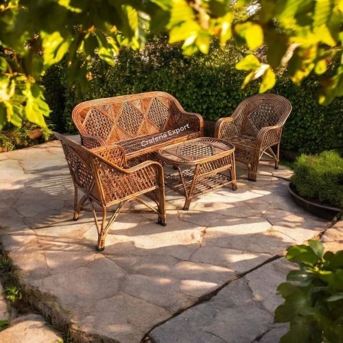 Cane Outdoor Sofa Set