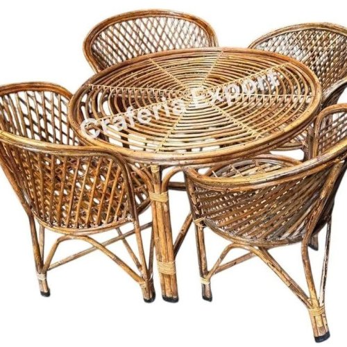 Cane Restaurant Chair Table Set