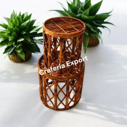 Cane Round Stool