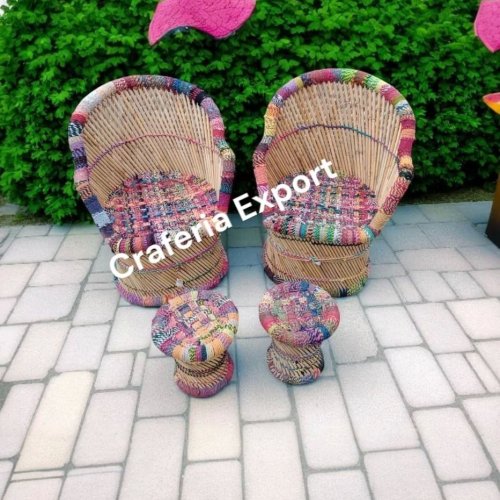 Chindi Weave Bamboo Furniture Set
