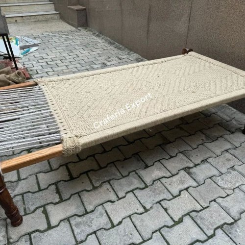 Jute Rope Wooden Charpai